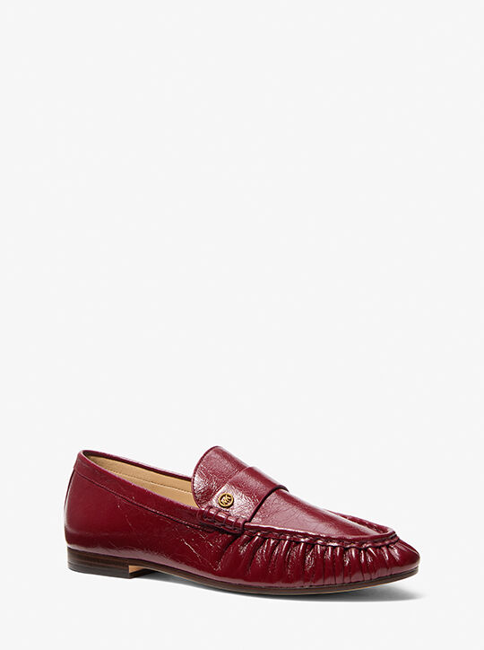 Jennings Crinkled Leather Loafer michael kors jennings crinkled leather loafer