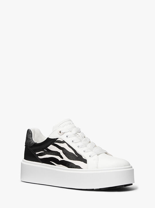 michael kors romey mixed media platform sneaker