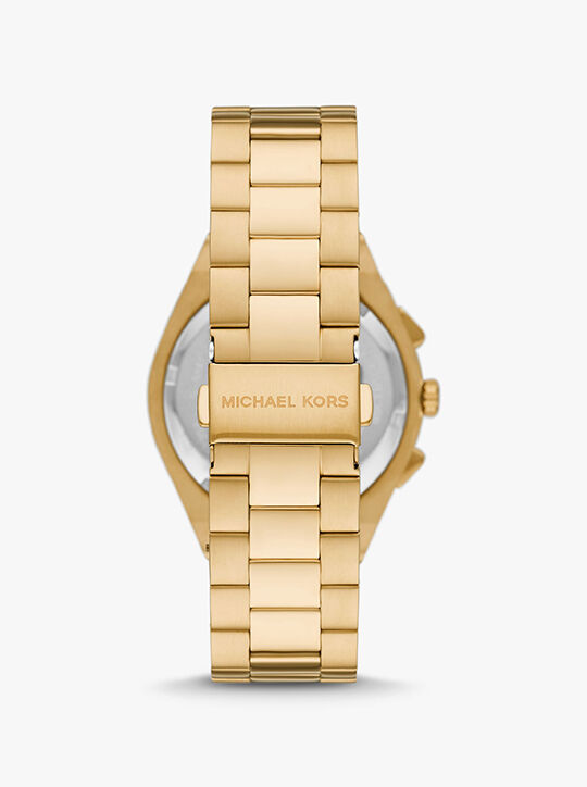 ساعة لينوكس ذهبية اللون كبيرة الحجم michael kors ساعة لينوكس ذهبية اللون كبيرة الحجم