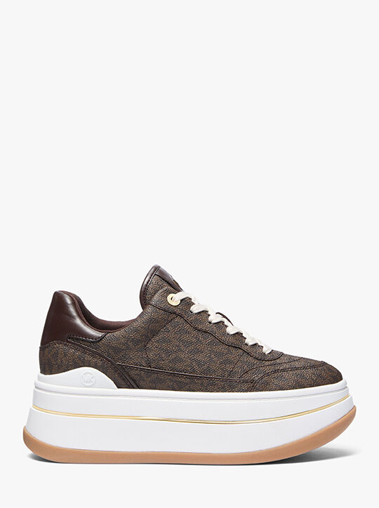 michael kors hayes signature logo platform sneaker