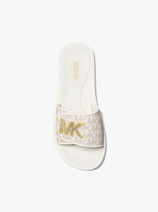 Palmer Signature Logo Slide Sandal michael kors palmer signature logo slide sandal