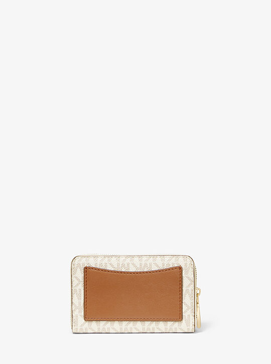 michael kors small logo and leather wallet