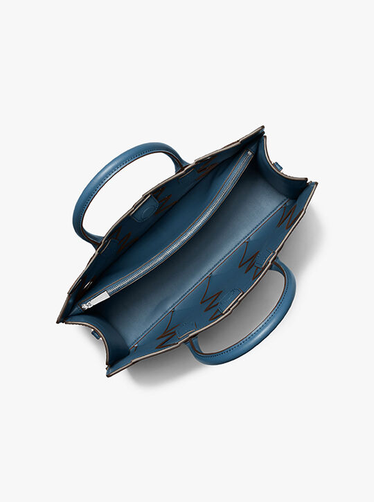 michael kors حقيبة سكارليت متوسطة الحجم من الجلد المنسوج