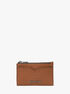 michael kors hudson logo embossed leather card case