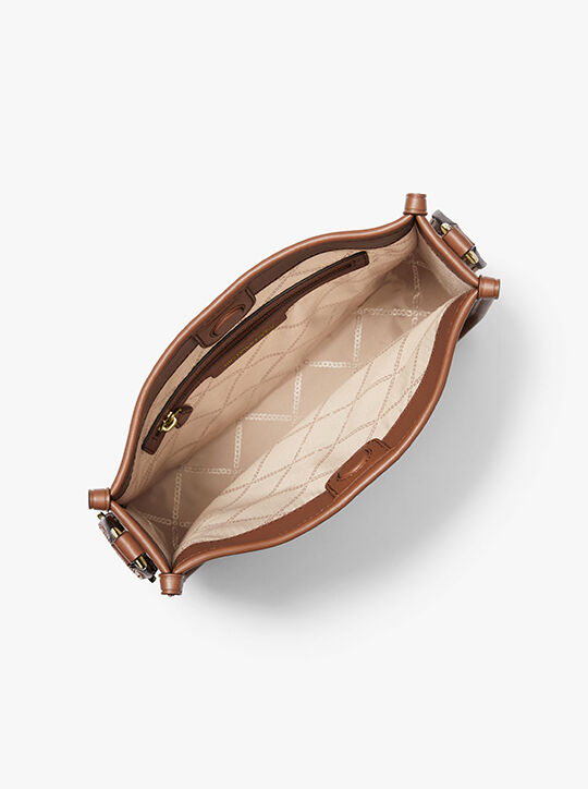 michael kors luisa large signature logo messenger bag