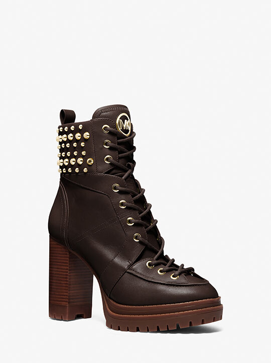 Yvonne Studded Leather Boot michael kors yvonne studded leather boot