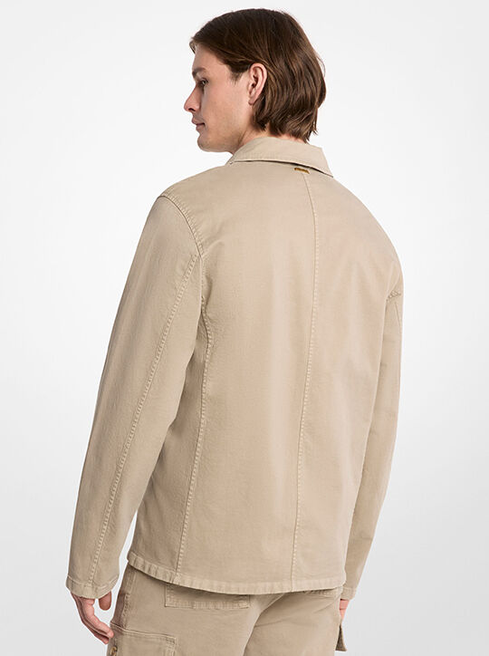 Stretch Cotton Twill Chore Jacket michael kors stretch cotton twill chore jacket