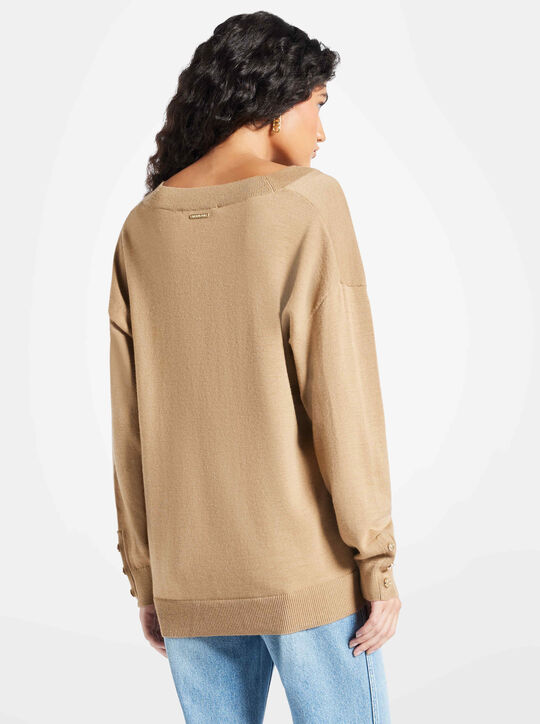 michael kors wool v neck sweater