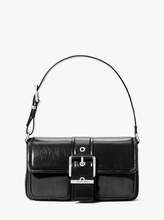 michael kors حقيبة كتف كولبي من الجلد المتشقق متوسطة الحجم