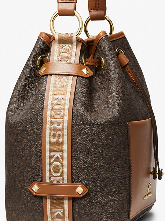 Maeve Medium Signature Logo Bucket Bag michael kors maeve medium signature logo bucket bag
