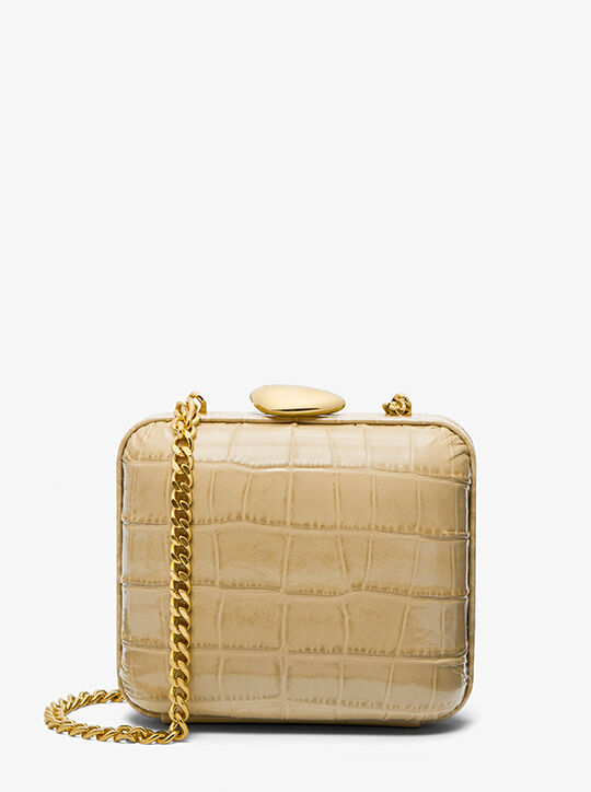 Tina Mini Crocodile Embossed Leather Minaudière michael kors tina mini crocodile embossed leather minaudie re