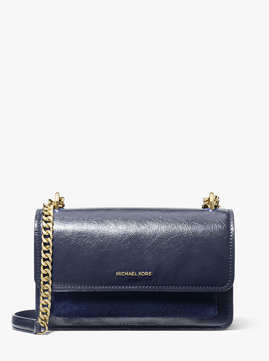 Claire Large Crackled Leather Convertible Shoulder Bag michael kors claire large crackled leather convertible shoulder bag