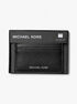 michael kors cooper pebbled leather tall card case