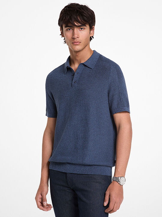 Cotton Mouliné Polo Shirt michael kors cotton moulin polo shirt