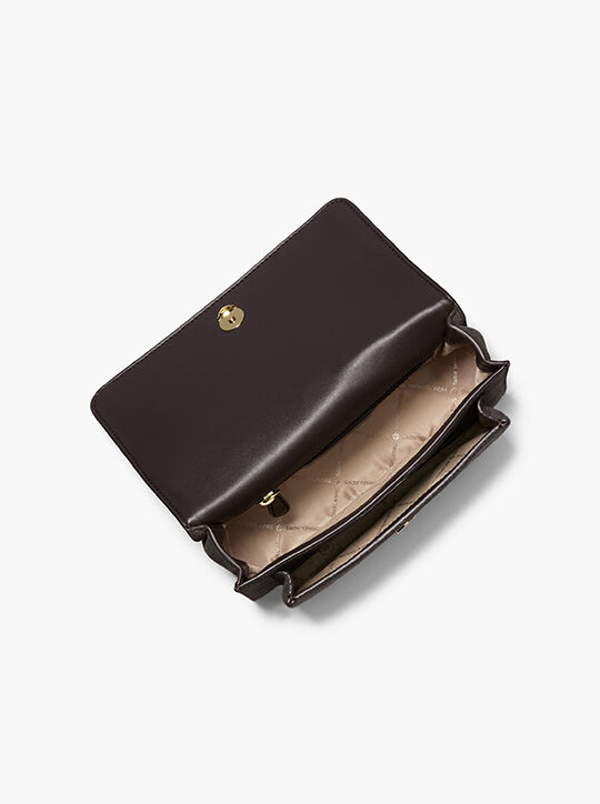 michael kors حقيبة كتف كبيرة من جلد الغزال كلير