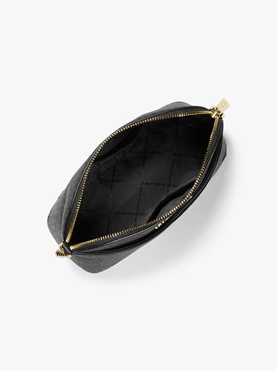 michael kors jet set travel medium logo dome crossbody bag