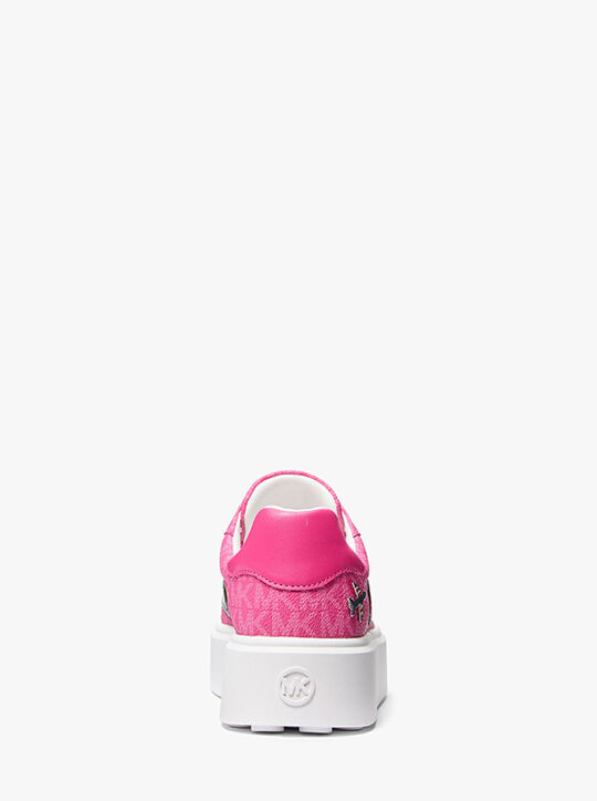 Romey Embellished Signature Logo Platform Sneaker michael kors romey embellished signature logo platform sneaker