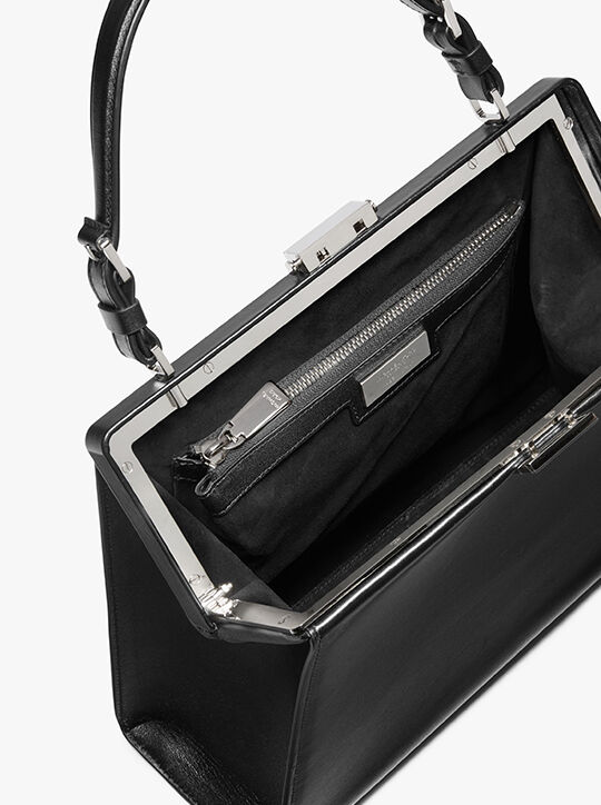 michael kors simone leather satchel