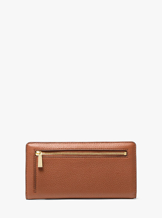michael kors bryant large pebbled leather snap front wallet
