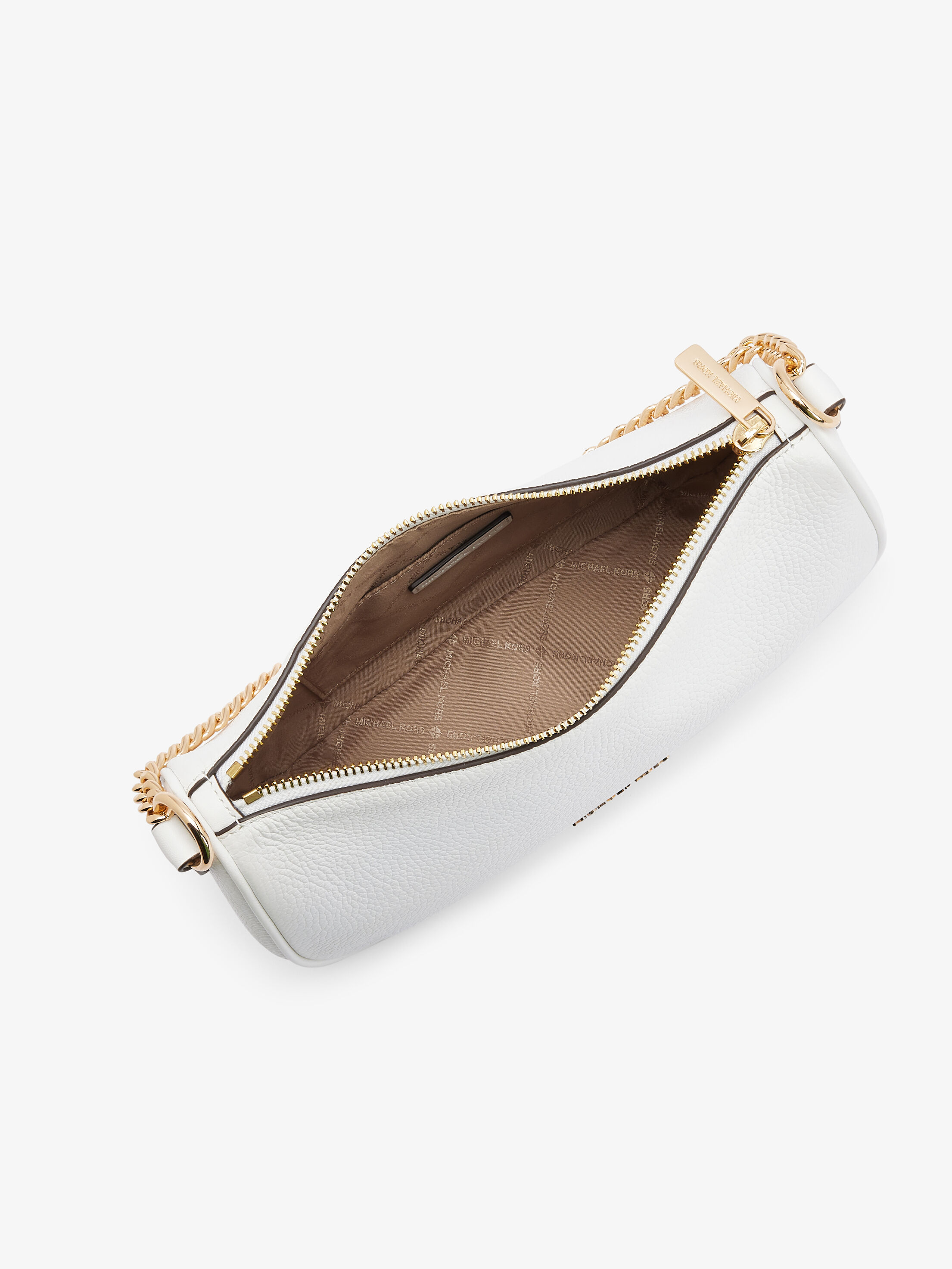 Carmela Medium Pebbled Leather Convertible Crossbody Bag, OPTIC