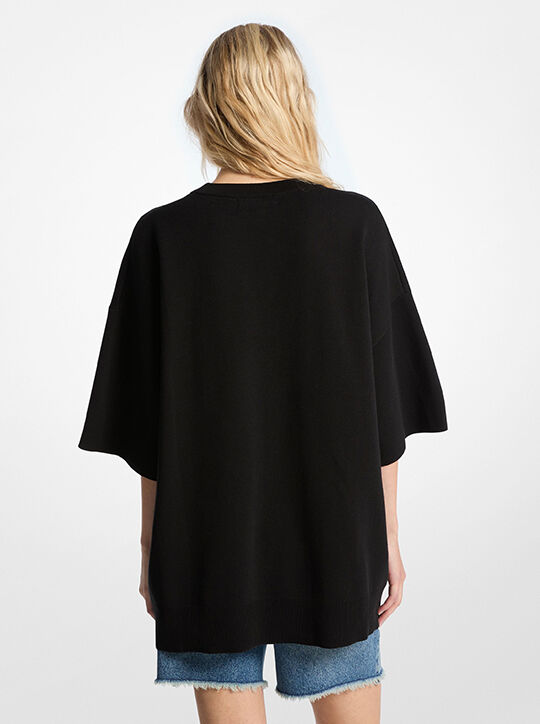 michael kors cotton short sleeve sweater