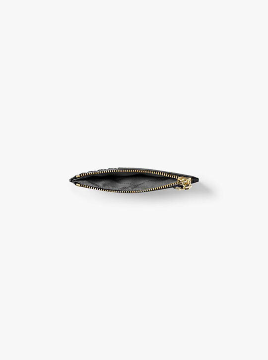 michael kors empire small woven leather card case