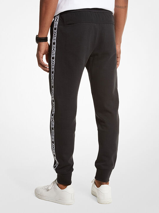 Logo Tape Cotton Blend Joggers michael kors logo tape cotton blend joggers