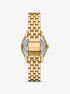 Michael Kors Harlowe Three-Hand Gold-Tone Stainless Steel Watch michael kors harlowe three hand gold tone stainless steel watch