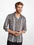 michael kors python printed woven shirt