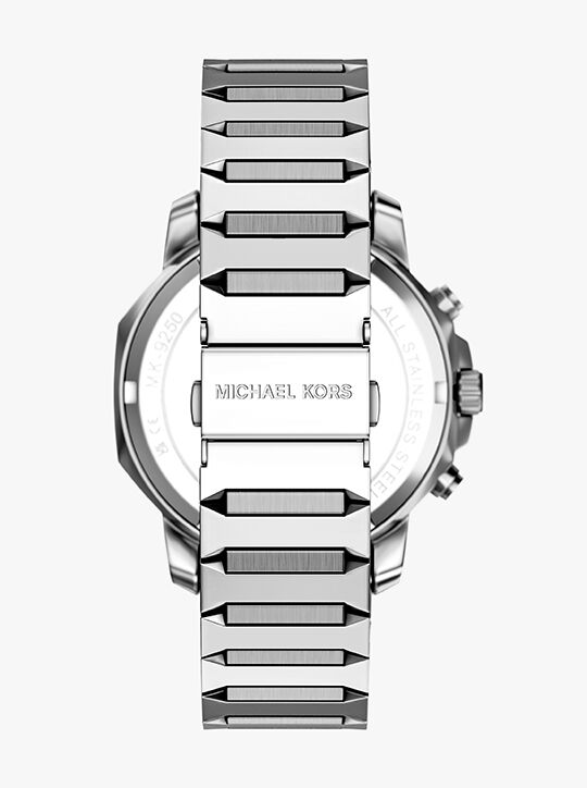 michael kors prescott chronograph stainless steel watch