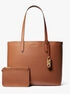 michael kors eliza extra large pebbled leather reversible tote bag