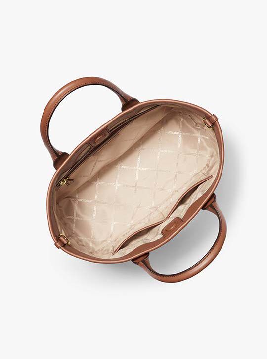 michael kors luisa medium signature logo satchel