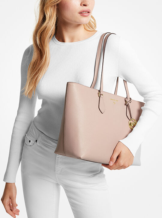 MICHAEL KORS バック Valerie Large Pebbled Leather Tote Bag, SOFT PINK | Michael Kors KWT