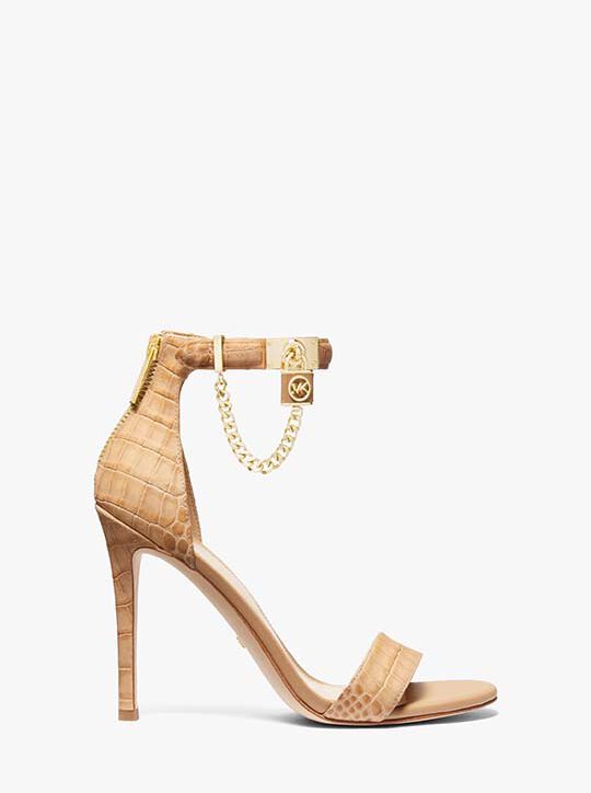 صندل هاملتون من الجلد مزين بنقشة التمساح michael kors صندل هاملتون من الجلد مزين بنقشة التمساح