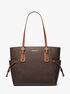 michael kors voyager large signature logo tote bag