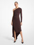 Stretch Matte Jersey One-Shoulder Handkerchief Dress michael kors stretch matte jersey one shoulder handkerchief dress