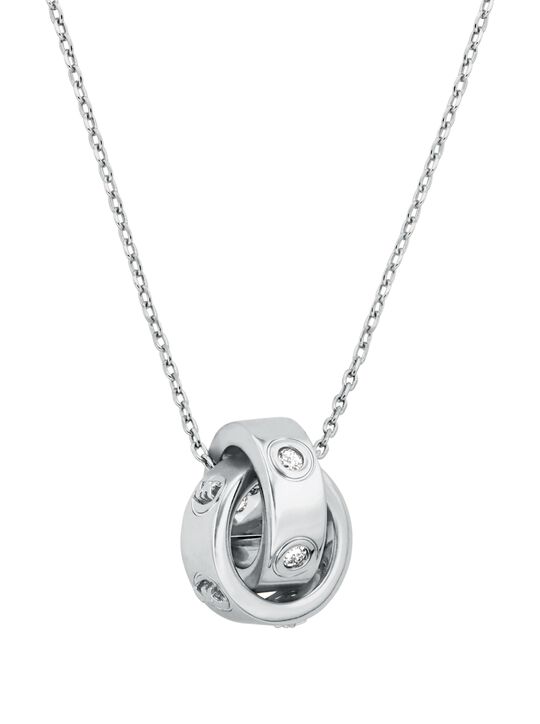 Logo and Cubic Zirconia Necklace michael kors logo and cubic zirconia necklace