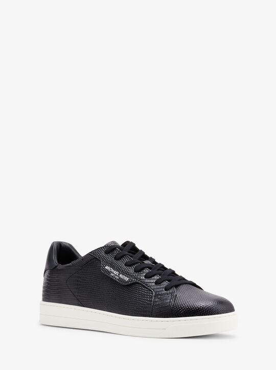 Keating Lizard Embossed Leather Sneaker michael kors keating lizard embossed leather sneaker