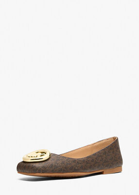 michael kors حذاء باليه مسطح ميلانو بشعار الماركة