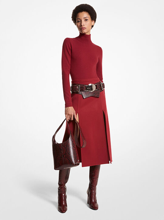 تنورة صغيرة من الصوف ميلتون ذات وجهين michael kors تنورة صغيرة من الصوف ميلتون ذات وجهين