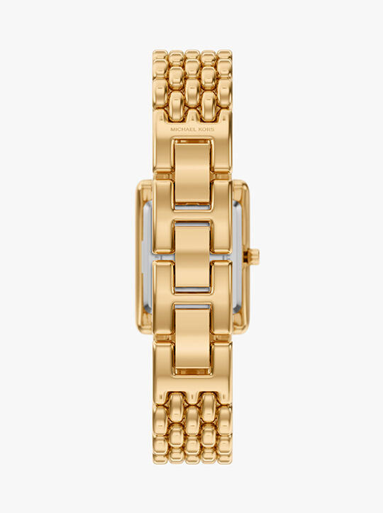 Michael Kors Essex Three-Hand Gold-Tone Stainless Steel Watch michael kors essex three hand gold tone stainless steel watch
