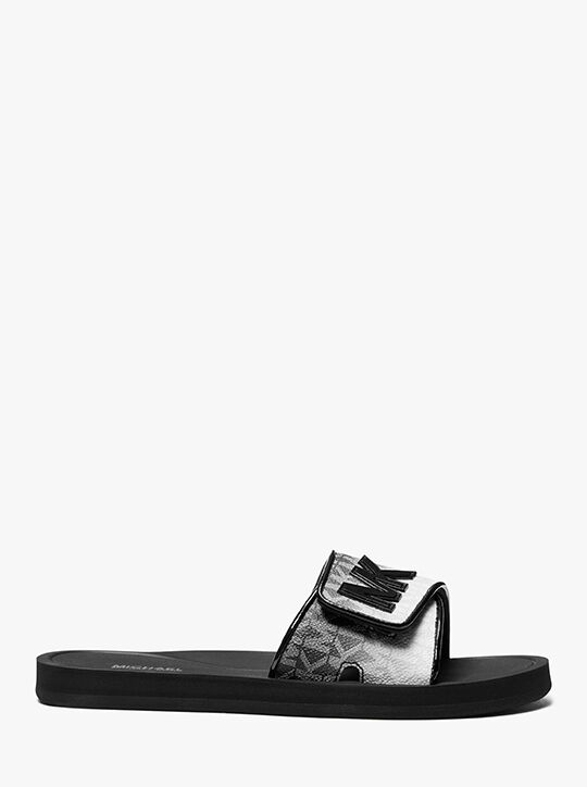 michael kors palmer ombr  signature logo slide sandal