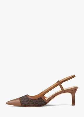 michael kors alora signature logo slingback pump