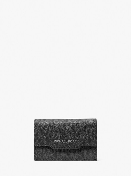 Hudson Signature Logo Accordion Card Case michael kors hudson signature logo accordion card case