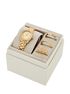 Lexington Brushed Gold-Tone Watch Gift Set michael kors lexington brushed gold tone watch gift set