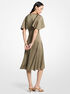 Cape Sleeve Satin Midi Dress michael kors cape sleeve satin midi dress