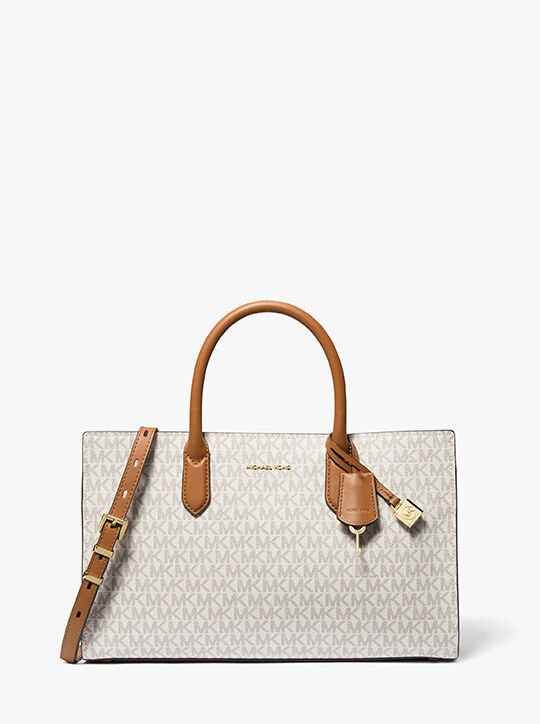 michael kors scarlett medium signature logo satchel