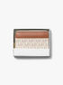 michael kors jet set small signature logo zip around card case