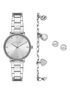 michael kors mini pyper pav  silver tone watch and jewelry gift set