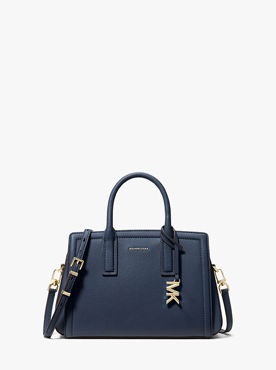 michael kors laila small pebbled leather satchel